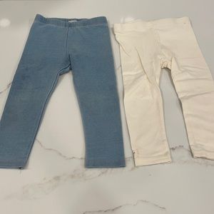 Two pairs leggings size 18 months, great bundle